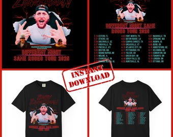 Bailey Zimmerman Tour 2026, png, concert T-shirtontwerp (digitale download)