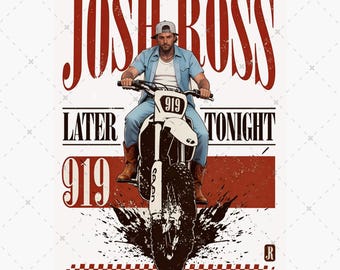 Josh Ross Later Tonight Tour 2026: png-bestand T-shirt (digitale download)