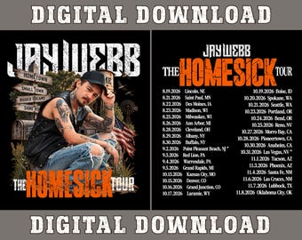 Jay Webb HomeSick Tour Shirt Design Digital File Png (Instant Download)