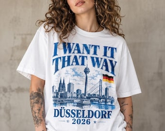 Düsseldorf 2026 Tour Shirt Design, City Skyline, Germany Travel (Digital Download)