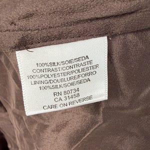 Vintage BCBG Max Azria Silk Midi Dress – Brown Floral Boho Lace Back Empire Waist image 8