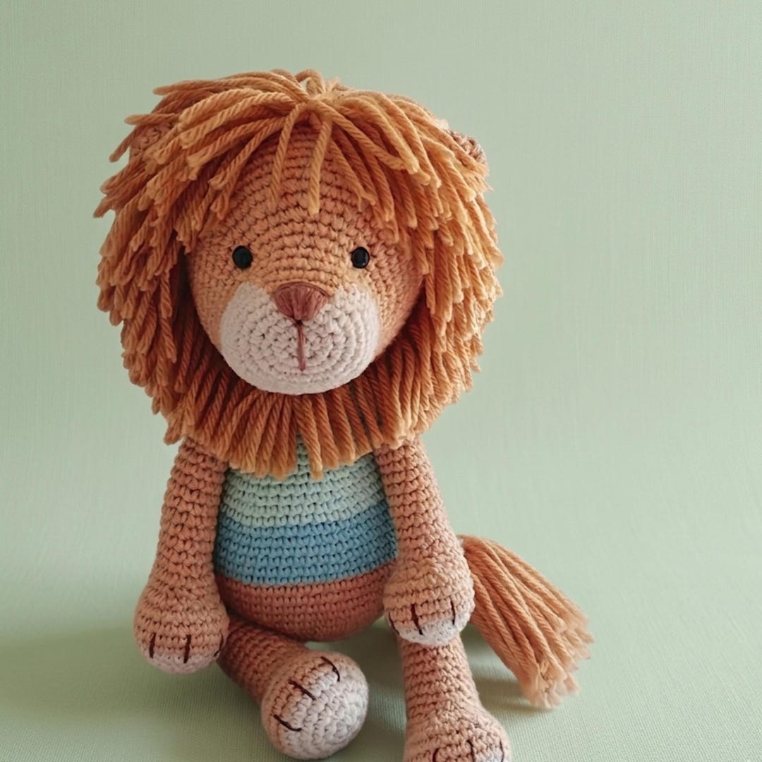 Alan the Lion Amigurumi Crochet Pattern – Fantasy Lion Doll – PDF ...