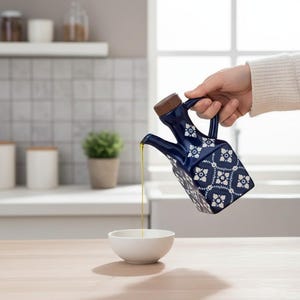 American Ceramic Oil Dispenser Bottle, Kitchen Seasoning Container, Commercial & Home Cooking Oil Pot