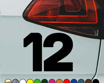 Racing driver Andrea Kimi Antonelli number #12 sticker fan version – Vinyl Decal Sticker