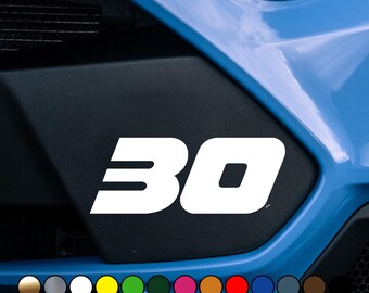 Racing driver Liam Lawson number #30 sticker fan version – Vinyl Decal Sticker