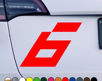 Racing driver –Isack Hadjar number 6 logo – Vinyl Decal Sticker