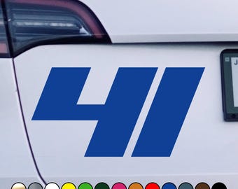 Racing driver – Arvid Lindblad number 41 logo – Vinyl Decal Sticker