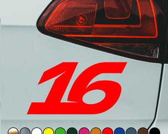 Racing driver – Charles Leclerc number 16 logo – Vinyl Decal Sticker