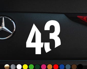 Racing driver Franco Colapinto number #43 sticker fan version – Vinyl Decal Sticker