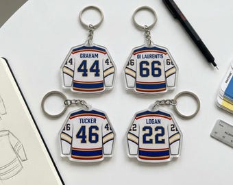 Custom Briar U Hockey Jersey Acrylic Keychain, Briar University Hockey Team Keychain, Campus Hockey Romance Gift, Sports Fan Accessory