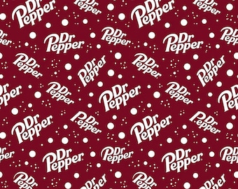 Dr Pepper Seamless Pattern, Maroon Soda Logo Digital Paper (Sublimation PNG)