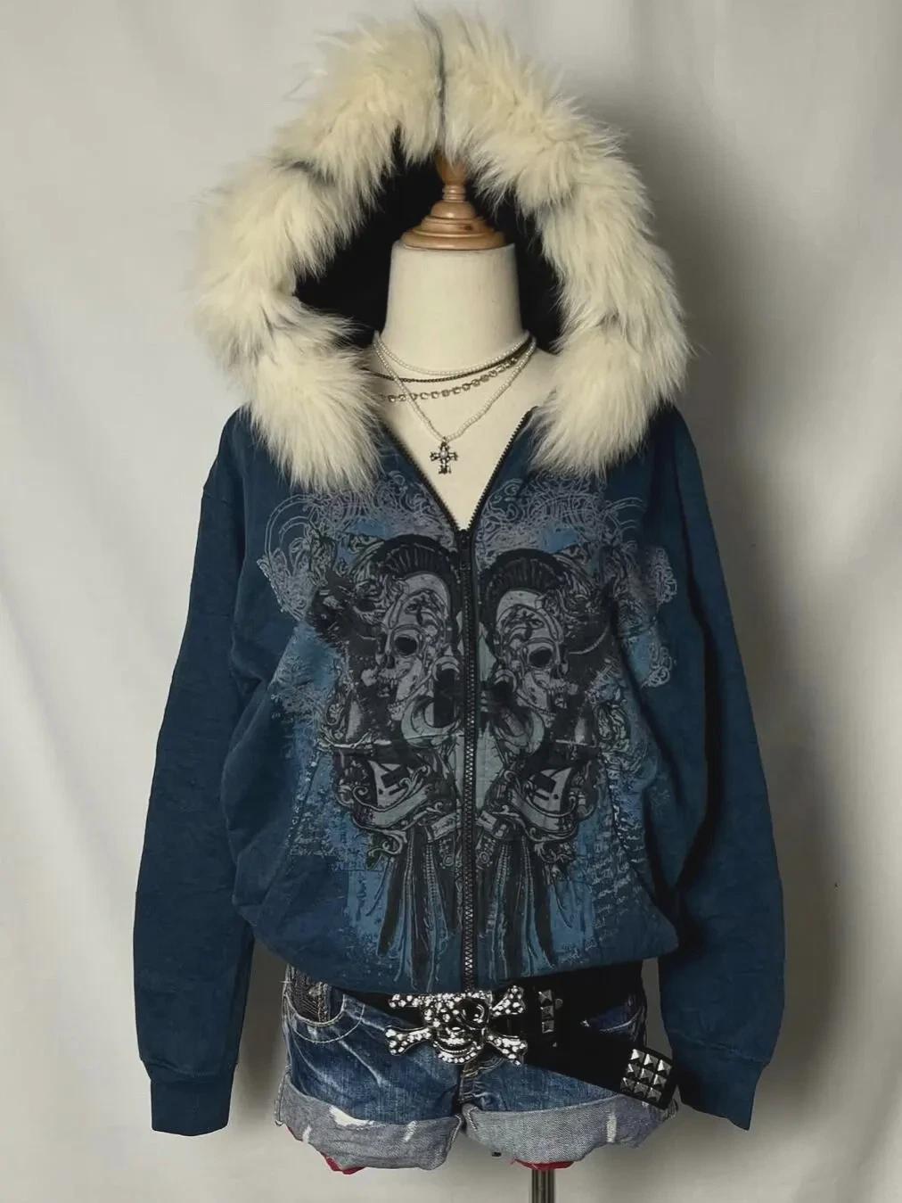 Sweat à capuche femme Affliction petit pull vert ourlet brut