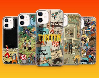 Tintin Phone Case Classic Comic Adventure Cover for iPhone 17, 17e, 16, 15, 14, 13, 12, 11, Samsung S26, S25, S24, A56, A16, Pixel 10a, 9Pro