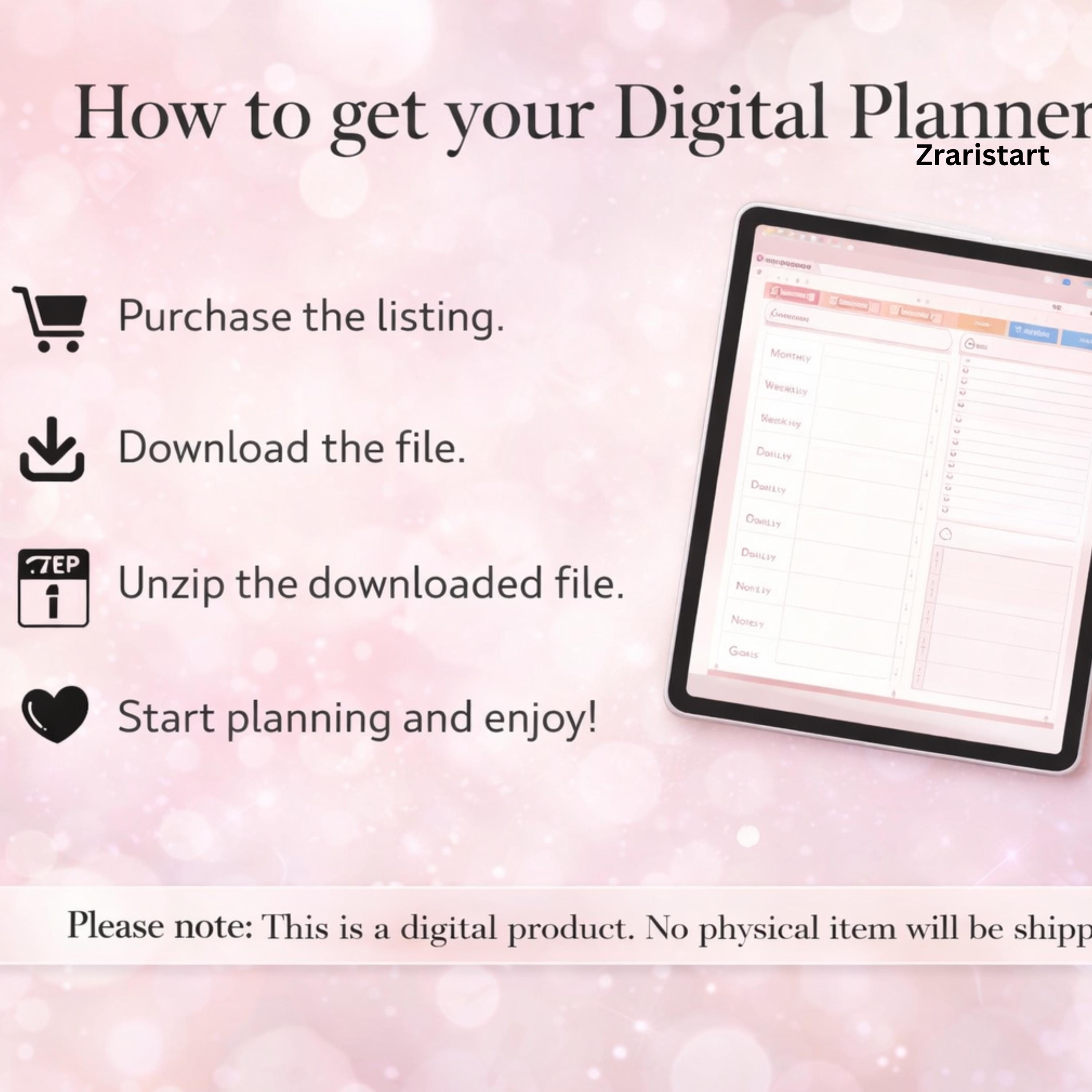 ADHD Digital Planner 2026 for iPad | Hyperlinked Goodnotes Planner ...