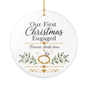 婚約後初めてのクリスマスオーナメント｜婚約後初めてのクリスマス｜カップルへの婚約祝い｜永遠はここから始まるオーナメント
