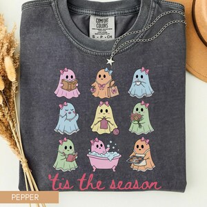 Tis The Season Halloween Shirt, Cute Ghost Graphic Sweatshirt, Spooky Halloween Sweatshirt, Cozy Ghost Shirt, Halloween Gift