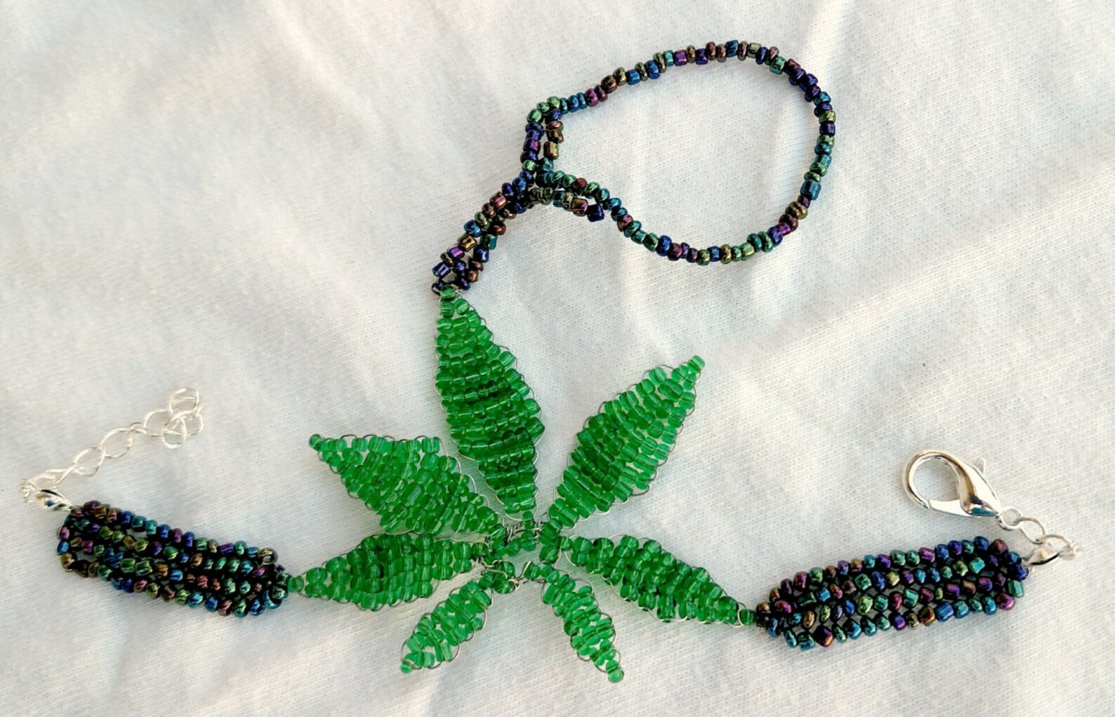 Pot Leaf Bracelet Marijuanna Bracelet Ring Bracelet Etsy