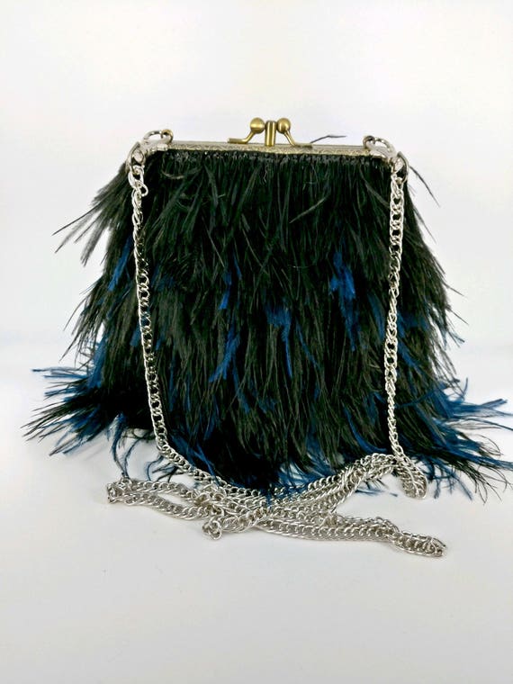 ostrich feather purse