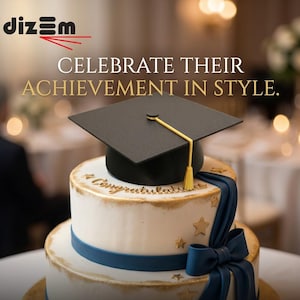 Graduation Hat Cake Topper STL / 3MF | 3D Printable Mortarboard