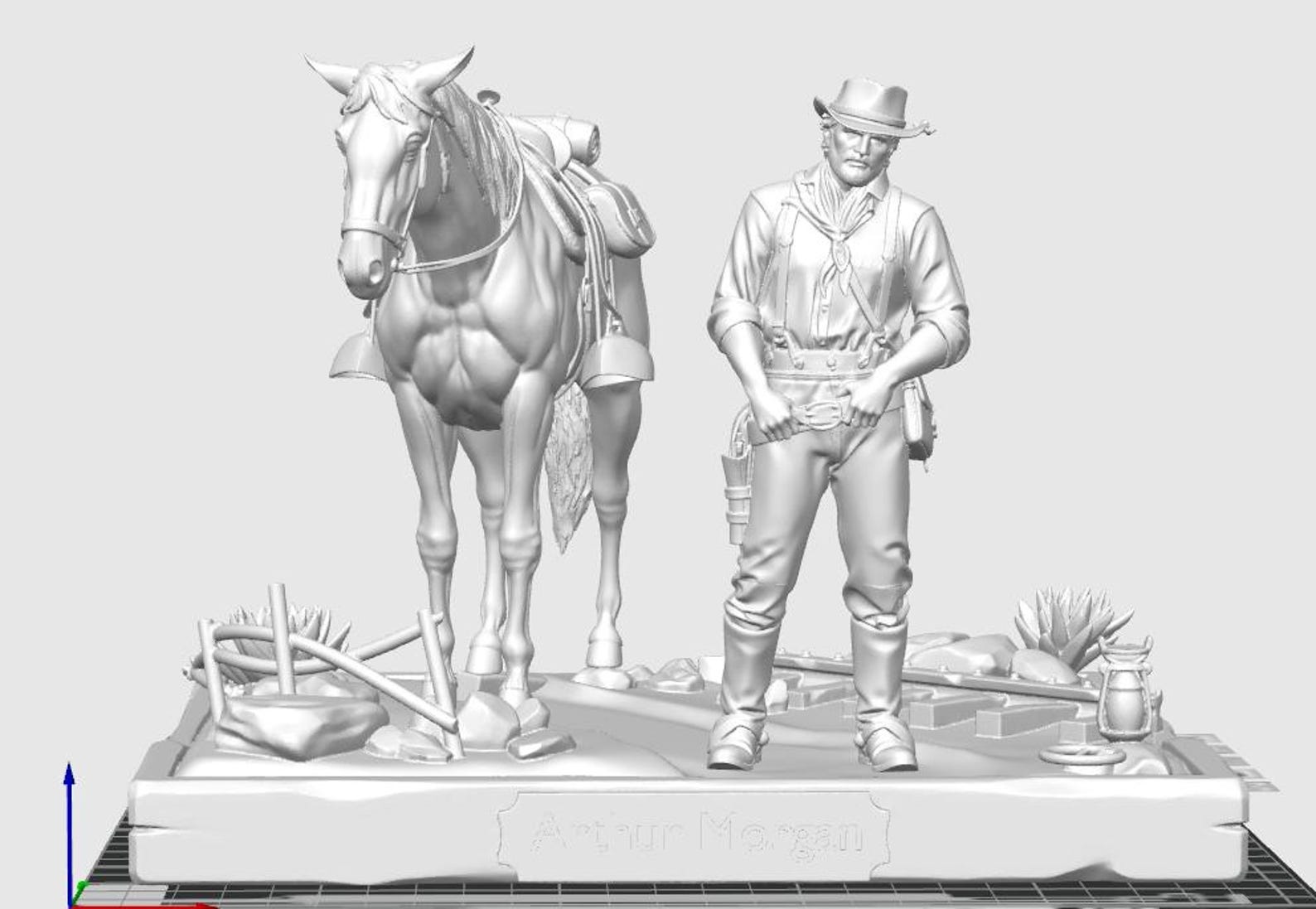 Arthur Morgan RDR2 Diorama STL File – High Detail 3D Model (instant ...
