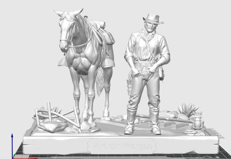 Arthur Morgan RDR2 Diorama STL File – High Detail 3D Model (instant ...