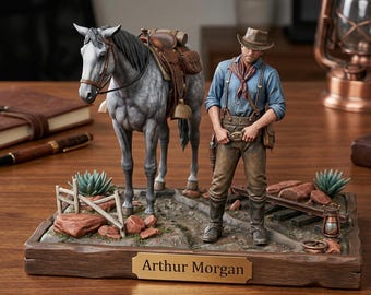 File STL del diorama di Arthur Morgan da RDR2 - Modello 3D altamente dettagliato (Download immediato)