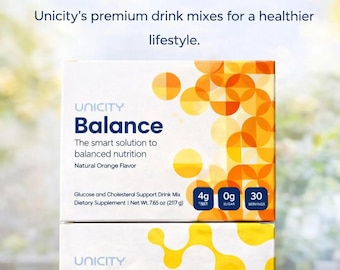 Unicity Balance & Unimate Drink Mix Natural Energy Metabolism Support | 30 Servings | Sugar Free