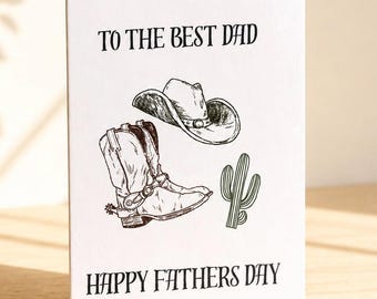 Fathers day cowboy card