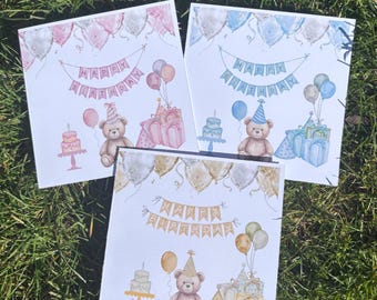 Teddy bear birthday cards