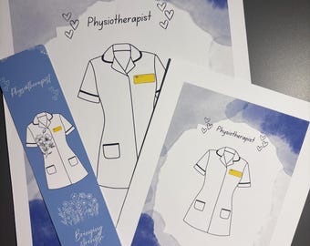 Physiotherapist art prints/ boomarks