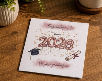 Graduation class of 2026 card