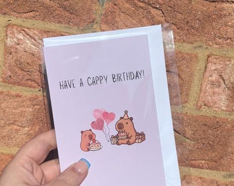 Capybara birthday card