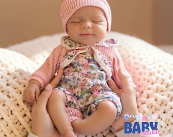 Full Body Silicone Reborn Baby  – 13inch Handmade Lifelike Toddler Silicone Doll -can open mouth, Realistic Collectible Baby, Xmas Christmas