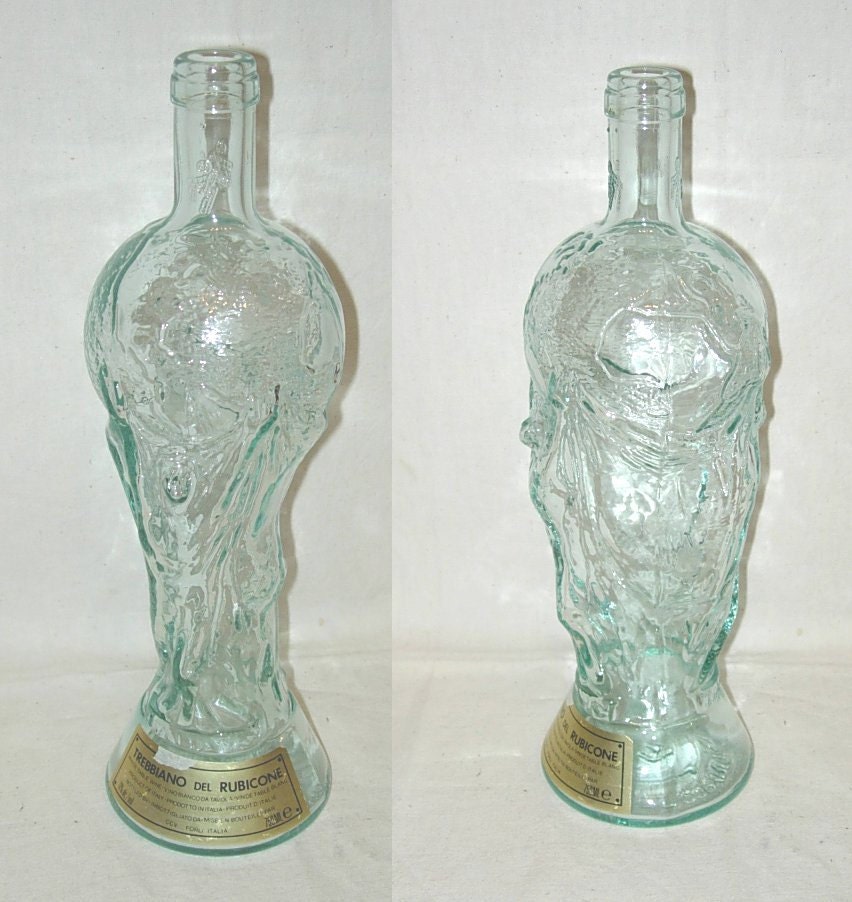 FIFA Italia 90 World Cup 1990 Trophy Shape Glass Wine Bottle