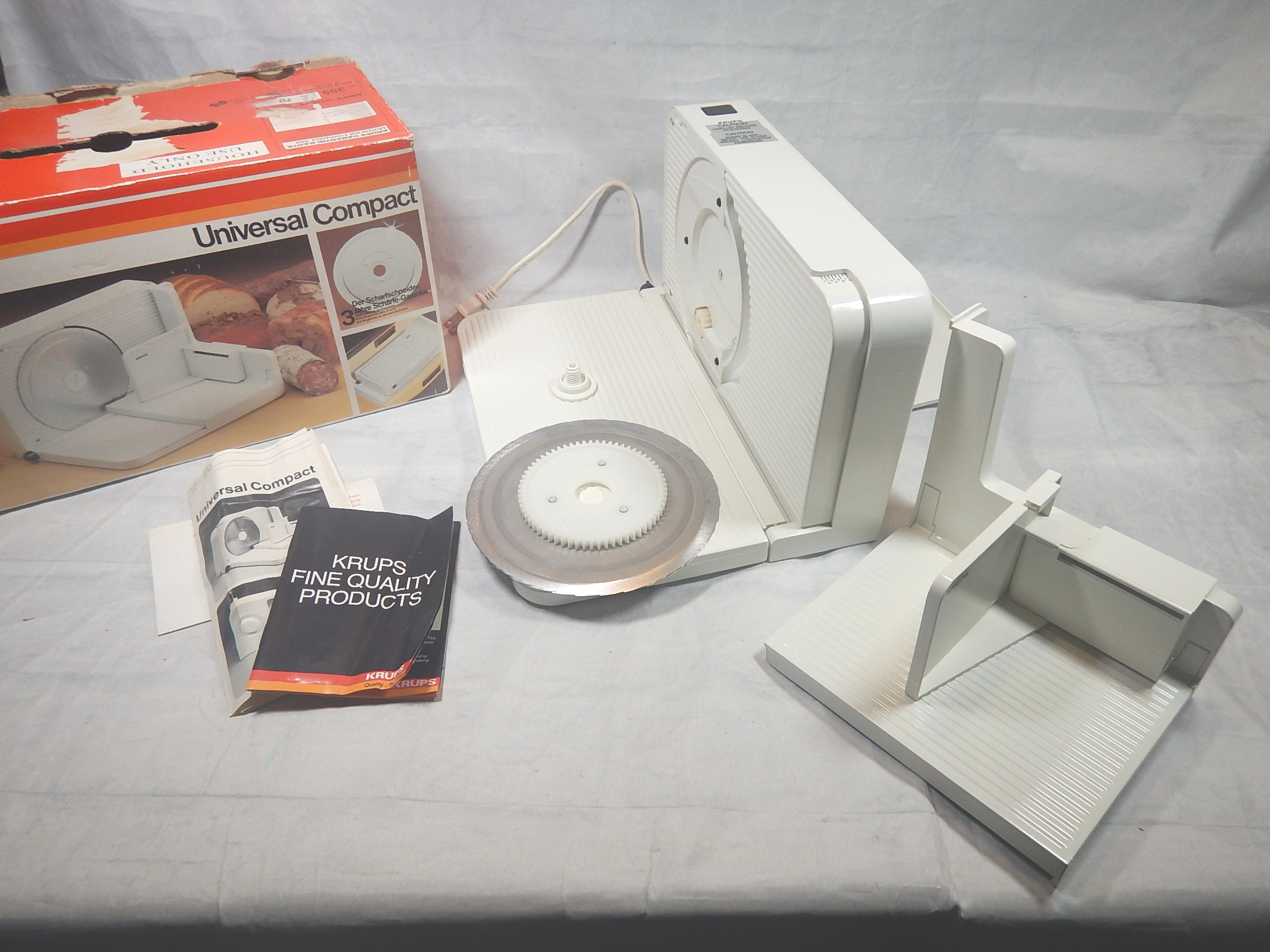 Krups Universal Compact Folding Electric Food Slicer Model 355 W