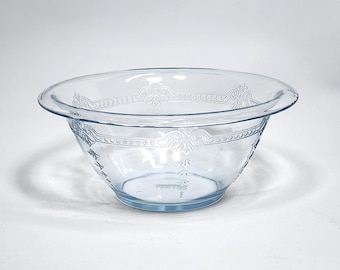 Bol de cristal de zafiro Fire King Vintage de 7" con diseño Philbe, 2,5 tazas