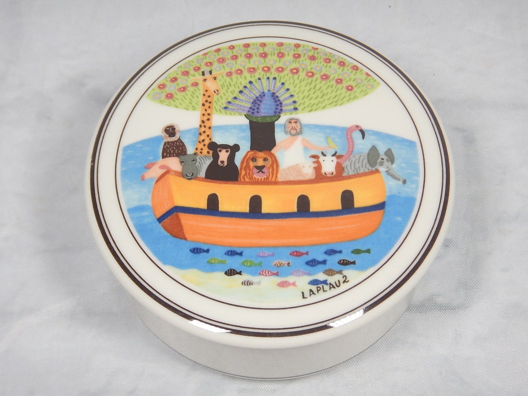 Villeroy & Boch Noah's Ark Porcelain Covered Round Trinket Etsy