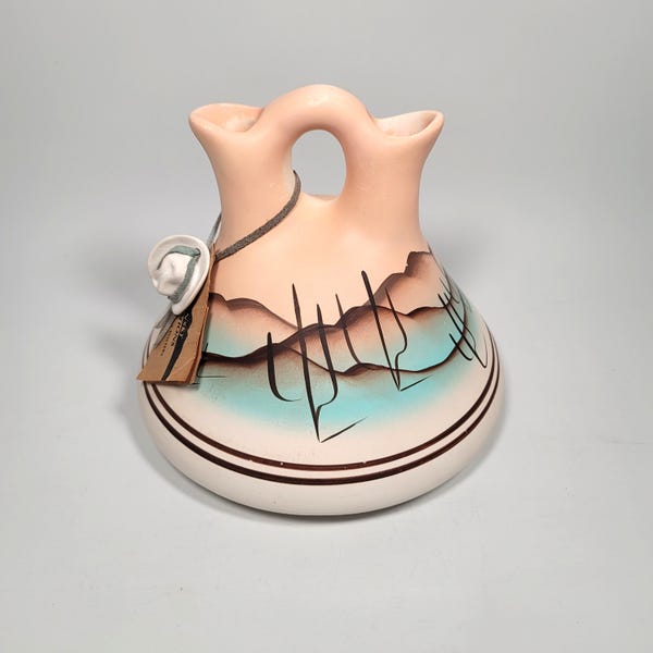 Sunset Sensations Pottery Wedding Vase Joanna Handcrafted Southwest Style