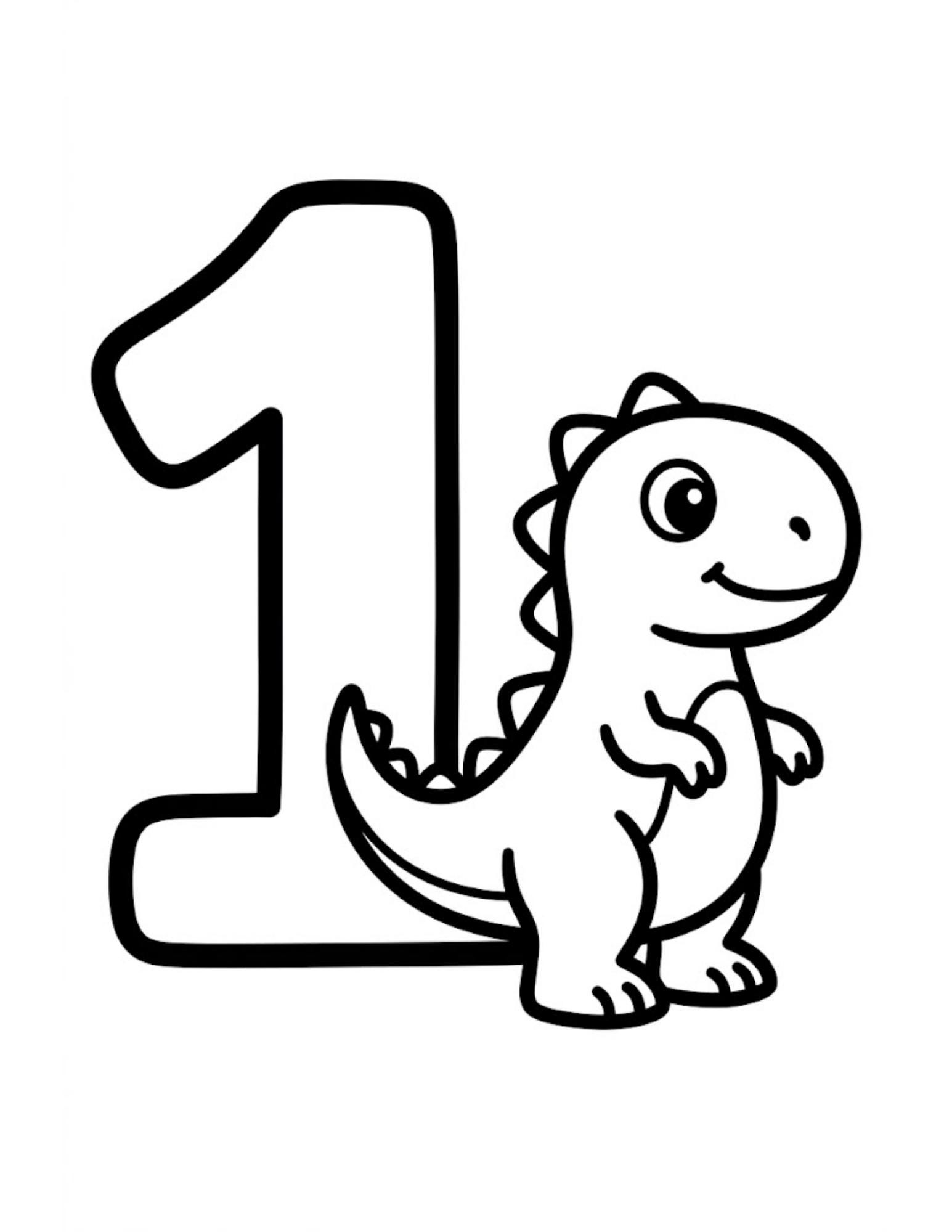 Dinosaur Numbers 1–10 Coloring Book Printable | Preschool Counting ...