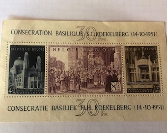 Cardinal Van Roey stamp block mint condition