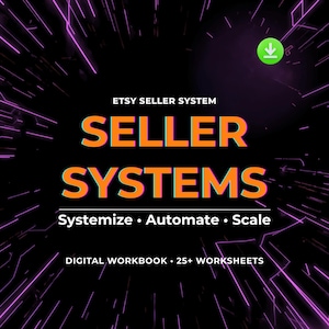 Afdrukbaar Etsy-werkboek voor systematische verkopers | Bouw herhaalbare winkelprocessen | SOP Creator voor Etsy | Handleiding workflowautomatisering