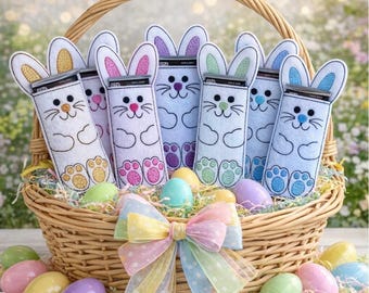 Bunny Candy Bar Holder, Gift for Any Age, Party Favors, Candy Treat Bags, Easter Basket Candy, Office Party Treats, Gift for Kids