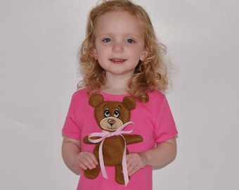 Teddy Bear Plushie, Gift for Kids, READY TO SHIP, Fleece Bear, Toys for Kids, Snuggle Toy, Kids Toys, Baby Shower Gift, Kids Birthday