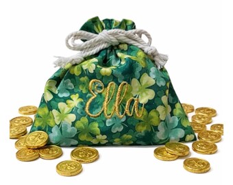 Personalized St Patrick's Day Treat Bags, Candy Treat Bag for Kids, Teachers Gift, Party Favors, Office Party, Gifts for Kids