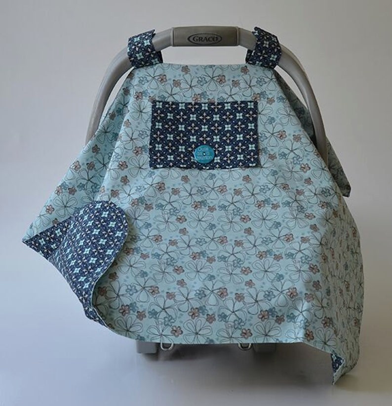 Baby Car Seat Cover READY TO SHIP Blues Teal Fully Lined Cute Etsy