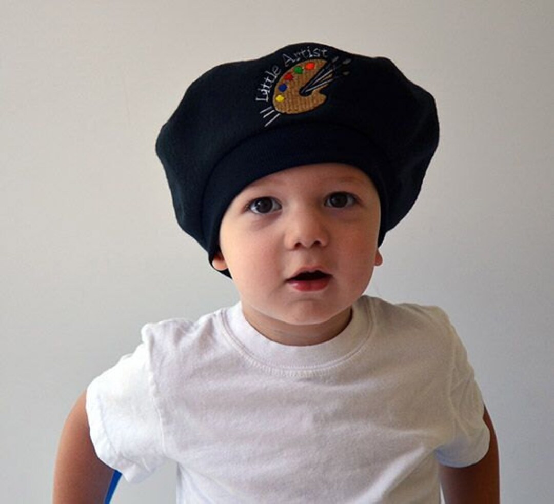 Little Artist French Beret Paint Palette Black or Choose Color French