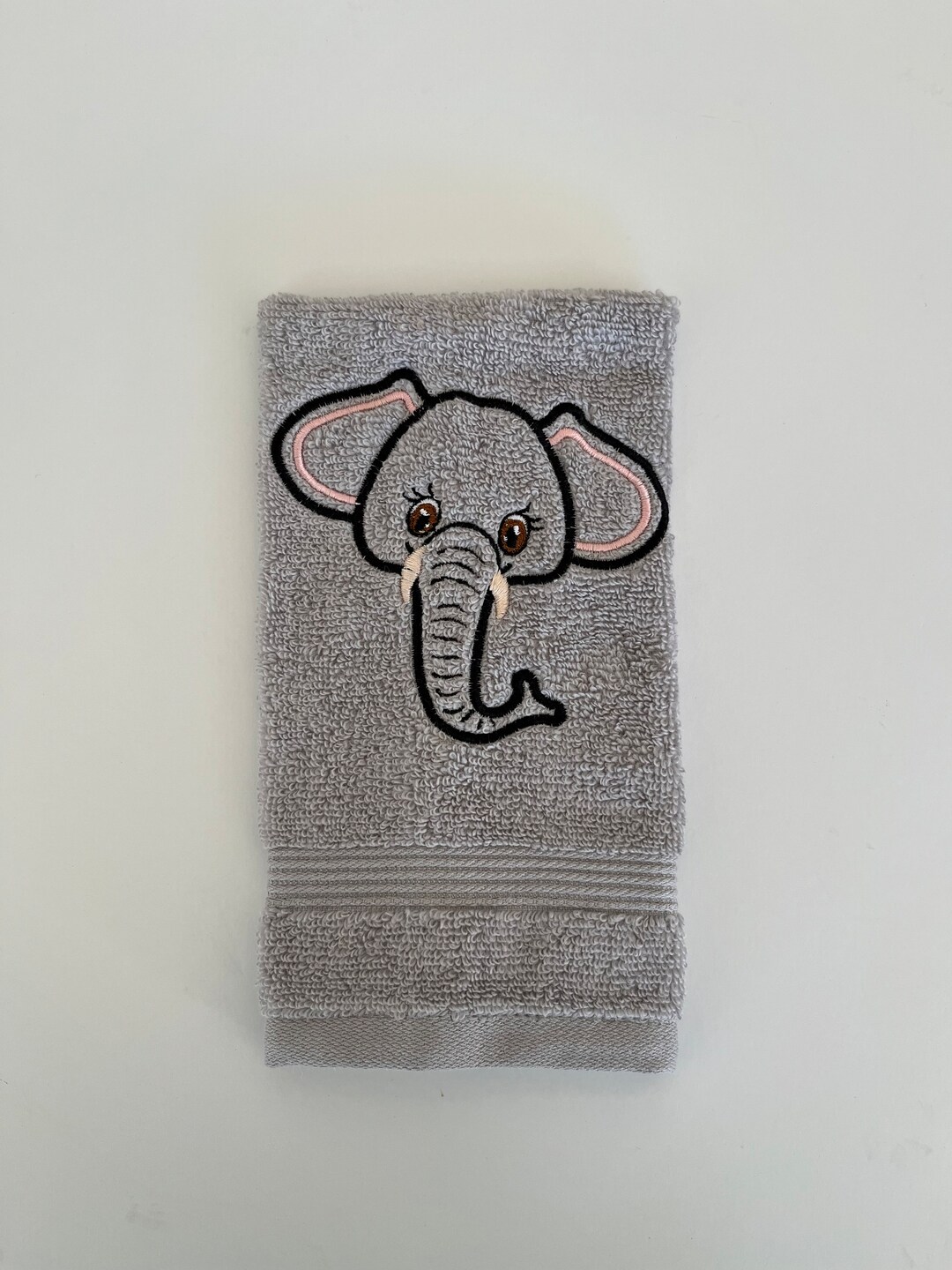 Elephant Bathtime Buddy, Gray Washcloth Puppet, Gift for Kids, Machine