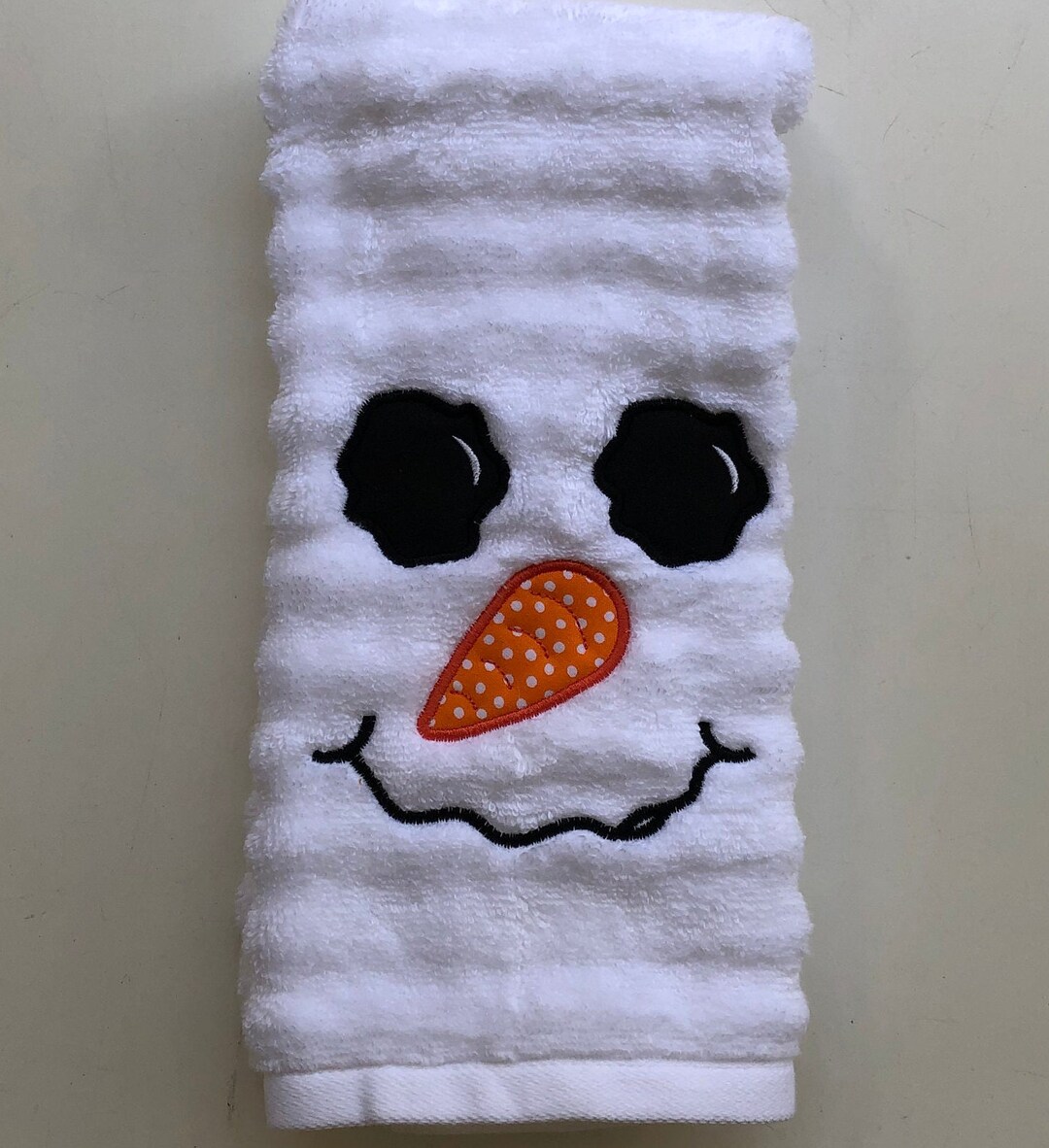 Snowman Hand Towel Large Soft White Towel Gifts for Boys Etsy