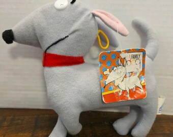Peluche raro de la serie animada Family Dog de los años 90 (1991) ACE