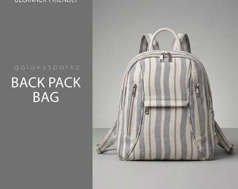 Backpack Sewing Pattern | Bag Pattern | Beginner Pattern | Easy Backpack Pattern | Sewing Pattern | PDF Sewing Pattern | Easy Bag Pattern